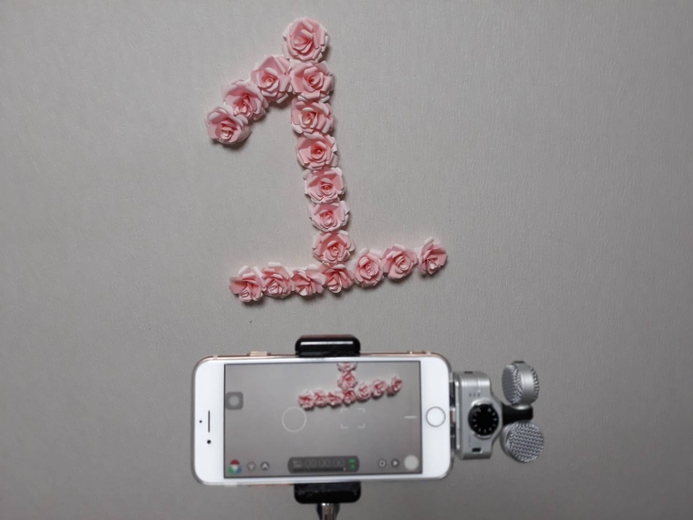 iPhone8にZOOM iQ7の外部マイクを取り付けて動画撮影
